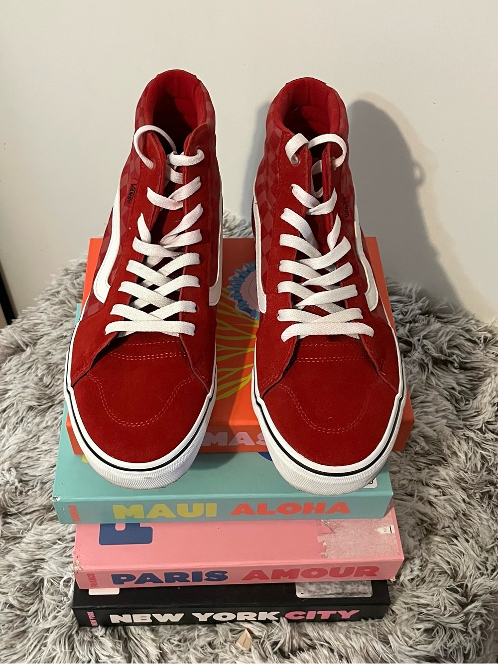 Vans Men’s Sk8-Hi Red High-Top Sneakers